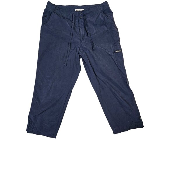 Columbia Pants - Columbia Women's Cargo Capri Pants - Navy - Size L